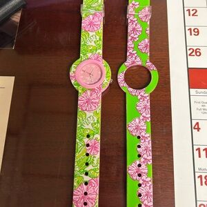 Lilly Pulitzer Pink and Green Floral Watch